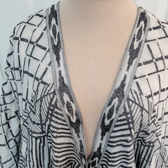 NWT Anthropologie Geometric Open Front Cardigan One Size Fits Most - Picture 4 of 12